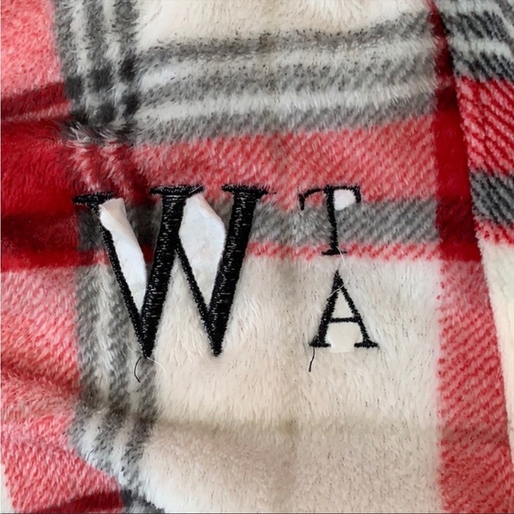 NWOT Pottery Barn Winslow Plaid Plush Robe Multi - Picture 11 of 14